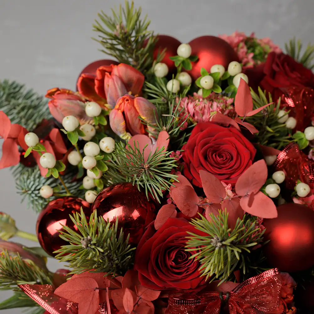 Weihnachtlicher Blumenstrauß